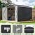 WKM 8x8 FT Outdoor Storage Shed, Utility Metal Tool Storage with Lockable Doors and Updated Frame Structure, Large Metal Garden Shed for Backyard, Patio Lawn, Black