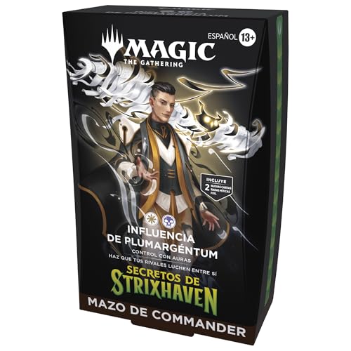 Mazo de Commander de Secretos de Strixhaven, de Magic: The Gathering - Influencia de Plumargéntum (Versión en Español)
