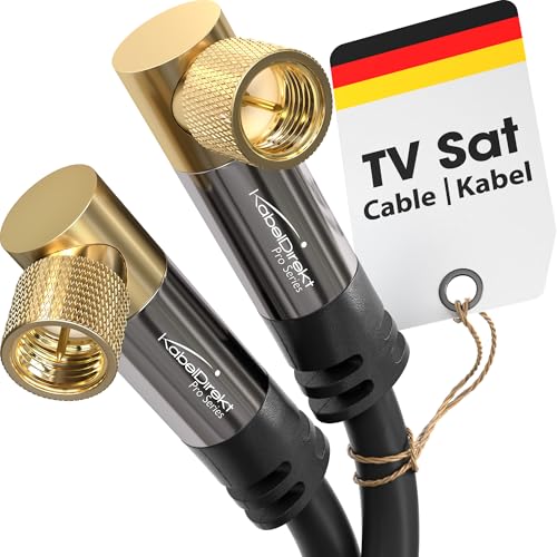 KabelDirekt – Kabel Antenowy TV – 3m, 90°