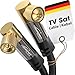 Produktbild KabelDirekt  SAT Kabel, Koaxialkabel, Satellitenkabel, 90° gewinkelt  TV Kabel mit F-Stecker, geschirmt, bruchfeste Metallstecker  5 m (geeignet für HDTV, Radio, DVB-T, DVB-C, DVB-S, DVB-S2)