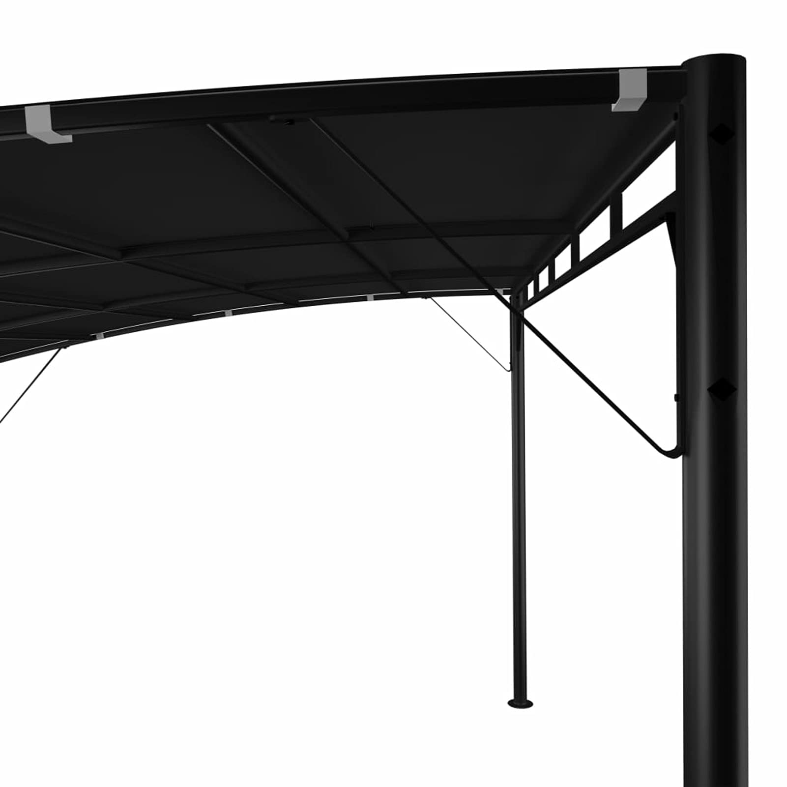 Gecheer Gazebo Da Giardino 3x2,4 M | Struttura In Acciaio, Tettoia In Tessuto Antracite | Per Terrazzo, Patio, Esterno