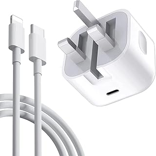 iPhone 20W USB C Fast Charger, iPhone Fast Charger Plug fast Charger Power and 1M iPhone USB C Charger Cable Compatible with i-Phone 13 12 11 Pro Max Mini X XR Xs/i-Pad, iPhone USB C Fast Charger