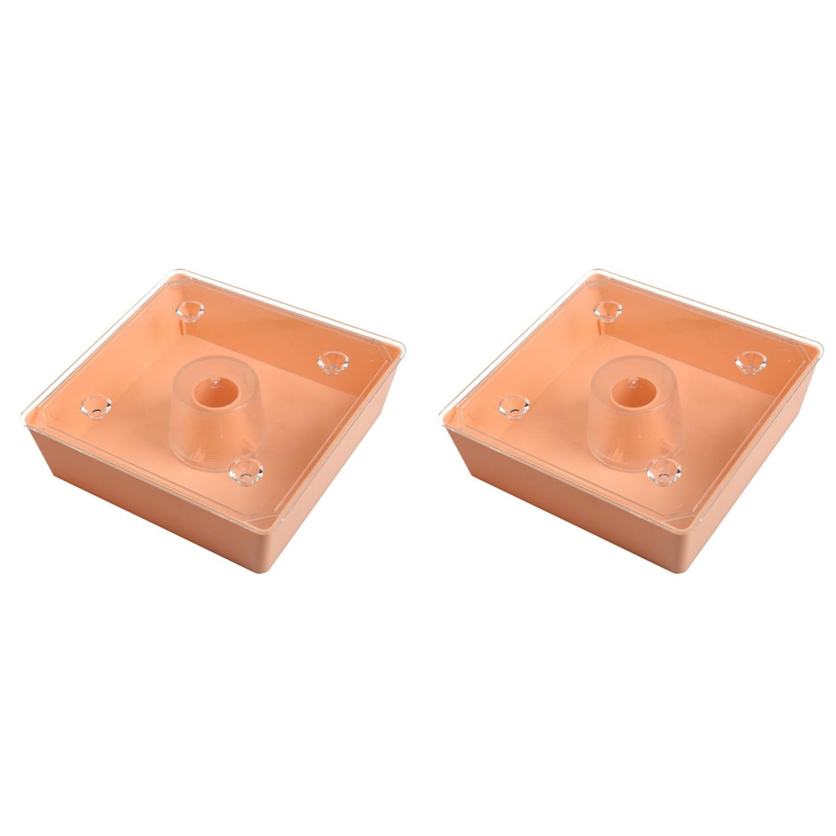 Jnchdghwa As Shown 2X Bee Feeder Square 2 Litres Beehive Top Feeder Beekeeper Tool Beekeeping Feeder With Transparent Cover Pre-Assembled