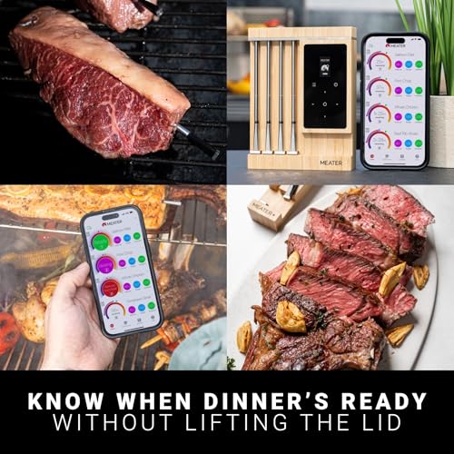 MEATER Pro XL: Wireless Smart Meat Thermometer | 4 Multi-Sensor Probes | Bluetooth & WiFi | 1000°F Heat Resistance | Certified Accuracy for BBQ, Oven, Grill, Smoker, Air Fryer, Deep Fryer, Sous Vide