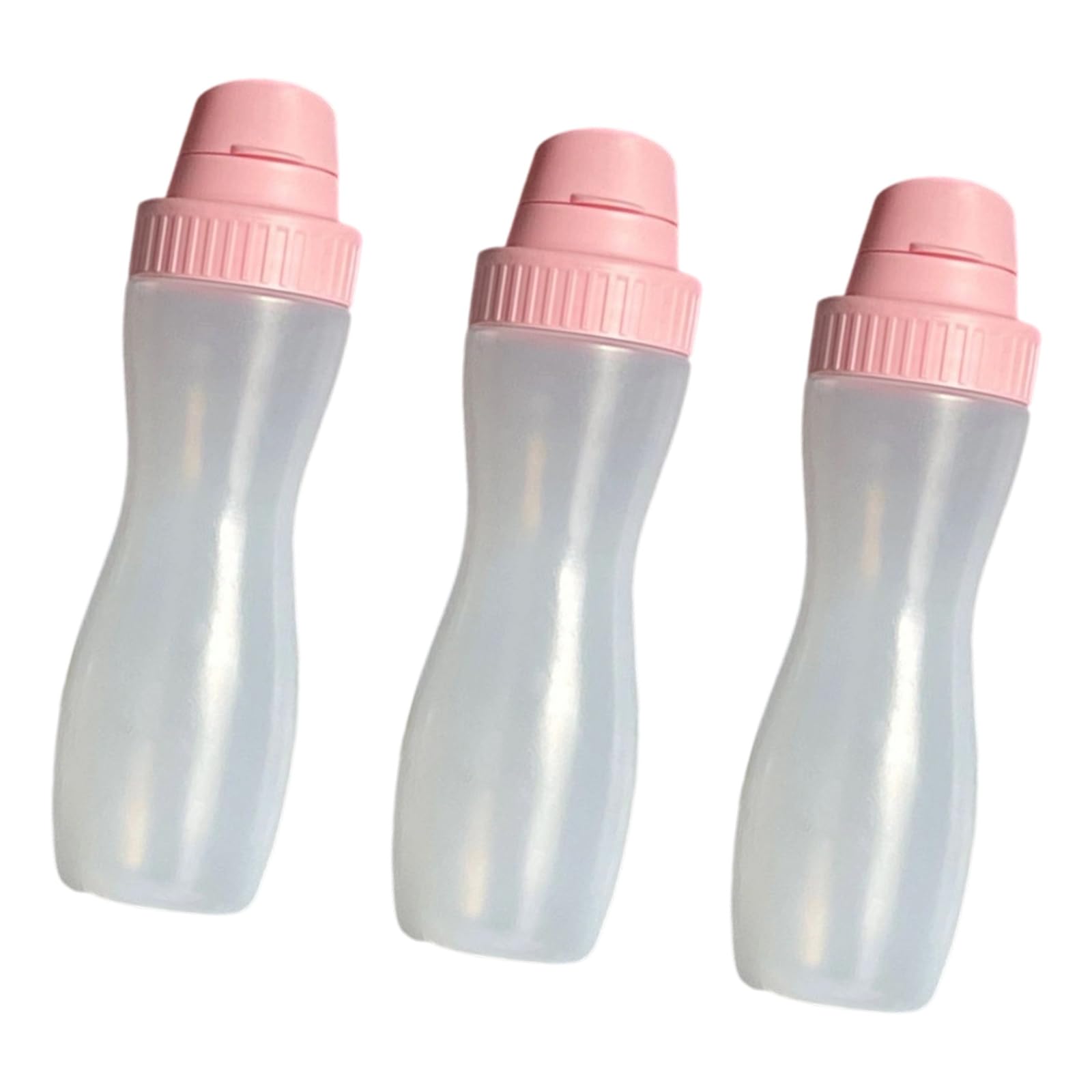 Kangnice 3 Divisions Polystyrene Condiment Bottles 5 Modifiable Hole Tips Impermeable Lid Decontaminate for Cooking Baking Demands BBQ Sauce Squeeze Bottle Set