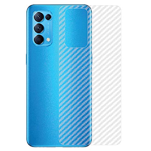 Image of Compatible with Oppo Reno 5 Back Screen Protective Film Carbon Fiber Skin Transparent Screen Guard Sticker