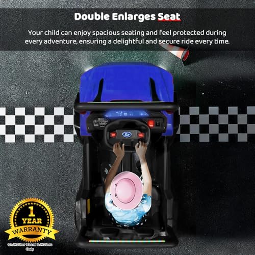 Image of Driving EV Cars for 1, 2, 3, 4, 5, 6 Years | Remote + Steering + Mobile App Control | Kids Jeeps (Entery Level Jeeps [2-6 Years]-XM1, Blue)