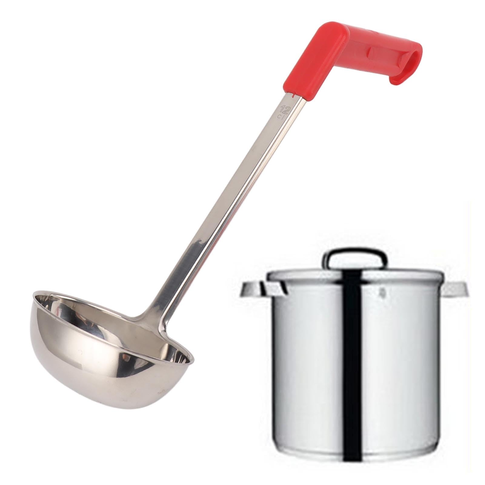 Lot De 2 Louches En Acier Inoxydable De 30 Cm Et Louche à Soupe - Grande écumoire En Métal - Passe Au Lave-vaisselle - Louche à Soupe De Cuisine Avec Trou Pour