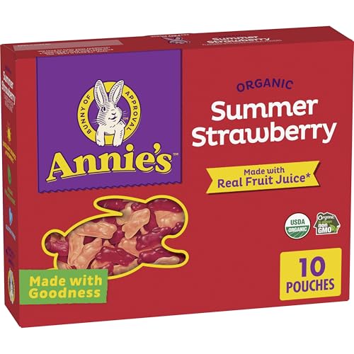 Annie's Organic Strawberry Fruit Flavored Snacks, Gluten-Free, 10 ct, 7 oz