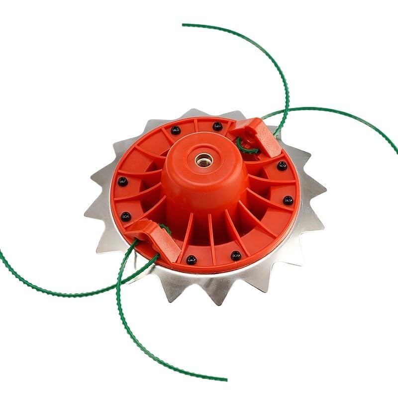 Cabezal de Corte de Doble Golpe con Hilo y Cuchilla for desbrozadora de Gasolina, Piezas de máquina cortadora de césped, Herramientas de jardín M10