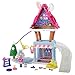 Enchantimals GJX50 - Hasen-Skihütte (ca. 63 cm) mit Bevy Bunny (ca. 15 cm), Tierfigur Jump, 5 Spielbereichen, Sessellift und Eisrutsche, tolles Geschenk für Kinder ab 3 Jahren