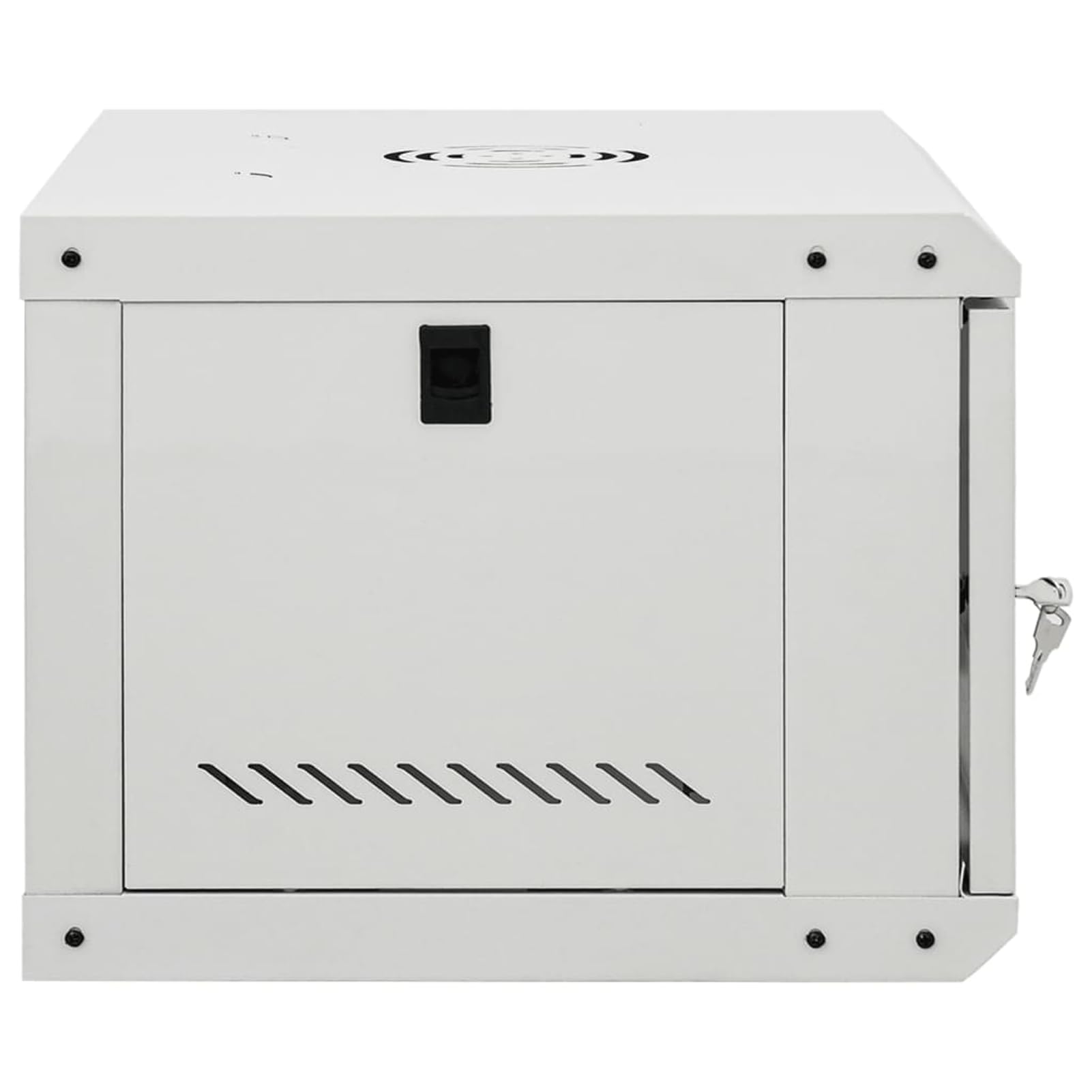 Tidyard Armadio di Rete a Parete 6U 19" Grigio, Rack in Acciaio Laminato a Freddo con Porta in Vetro Temperato, IP20, 53x40x30 cm, per Montaggio a Parete o su Tavolo 30259
