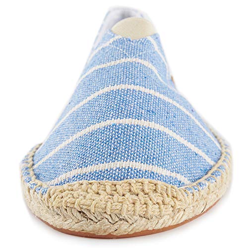 Image of Alexis Leroy Women's Summer Stripe Canvas Flat Espadrilles