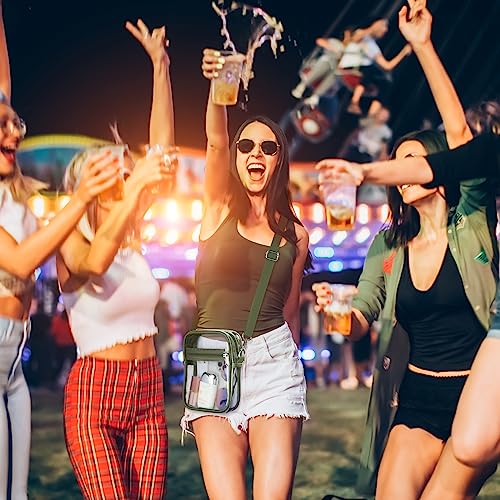 Image of PACKISM Clear Bag for Stadium Events - Clear Purses for Women Transparent Crossbody Messenger Bag for Concerts Game Day