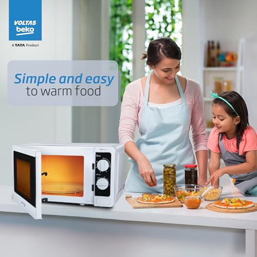 Image of Voltas Beko, A Tata Product 20L, 700W smart solo Microwave oven (MS20MPW10, White | with Anti bacterial Inner Cavity and Large Turntable)