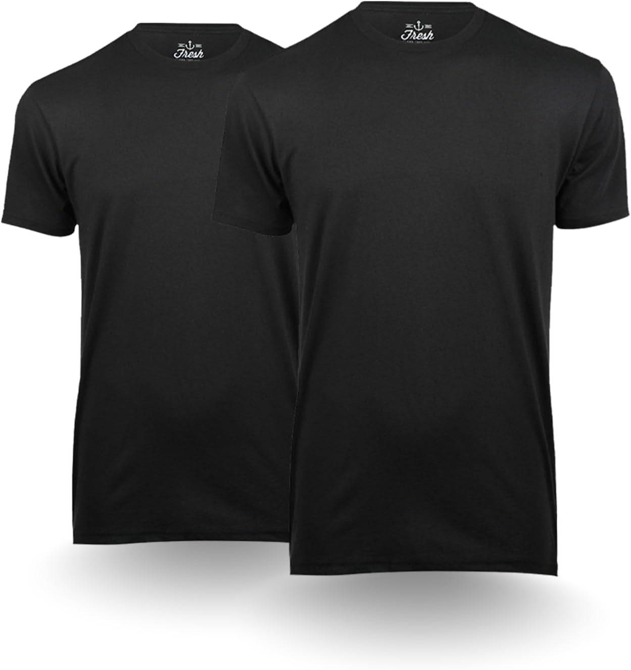 Black T-Shirts for Men - Soft and Fit Mens T-Shirt - Cotton Poly Blend - Pre Shrunk Premium Tee