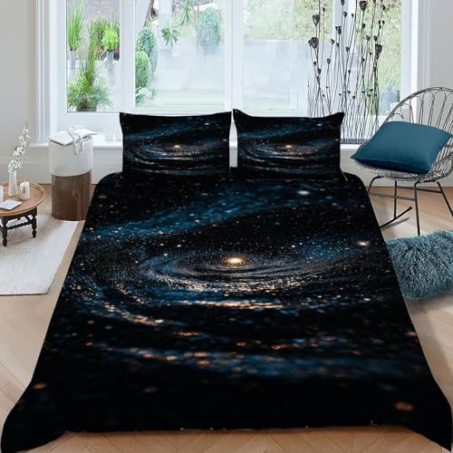 Housse de couette Vortex Galaxy 260x220 parure lit galaxie super king