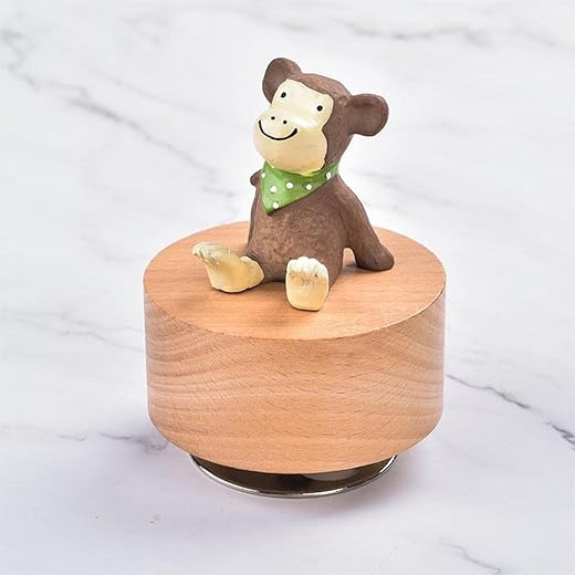 Music Box Swivel Base Monkey Ornament