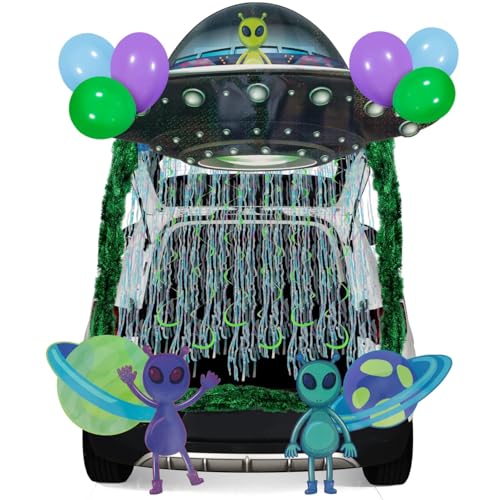 JOYIN Halloween UFO Aliens Trunk Or Treat Car Decorations Kit for SUV Outdoor Indoor Decor Planets,...