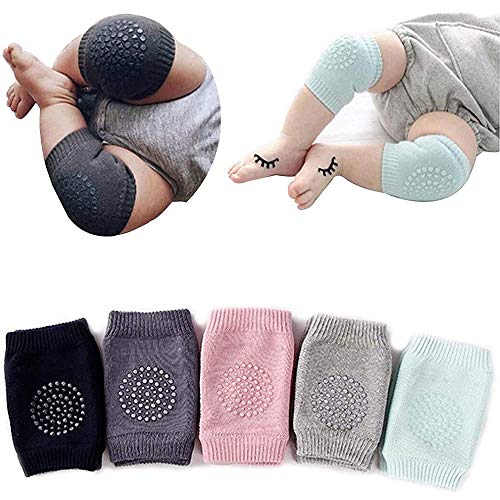 Baby Crawling Knee Pads 5 Pairs Toddler Leg Warmer Safety Protective Cover Toddlers Learn to Socks Children Short Kneepads
