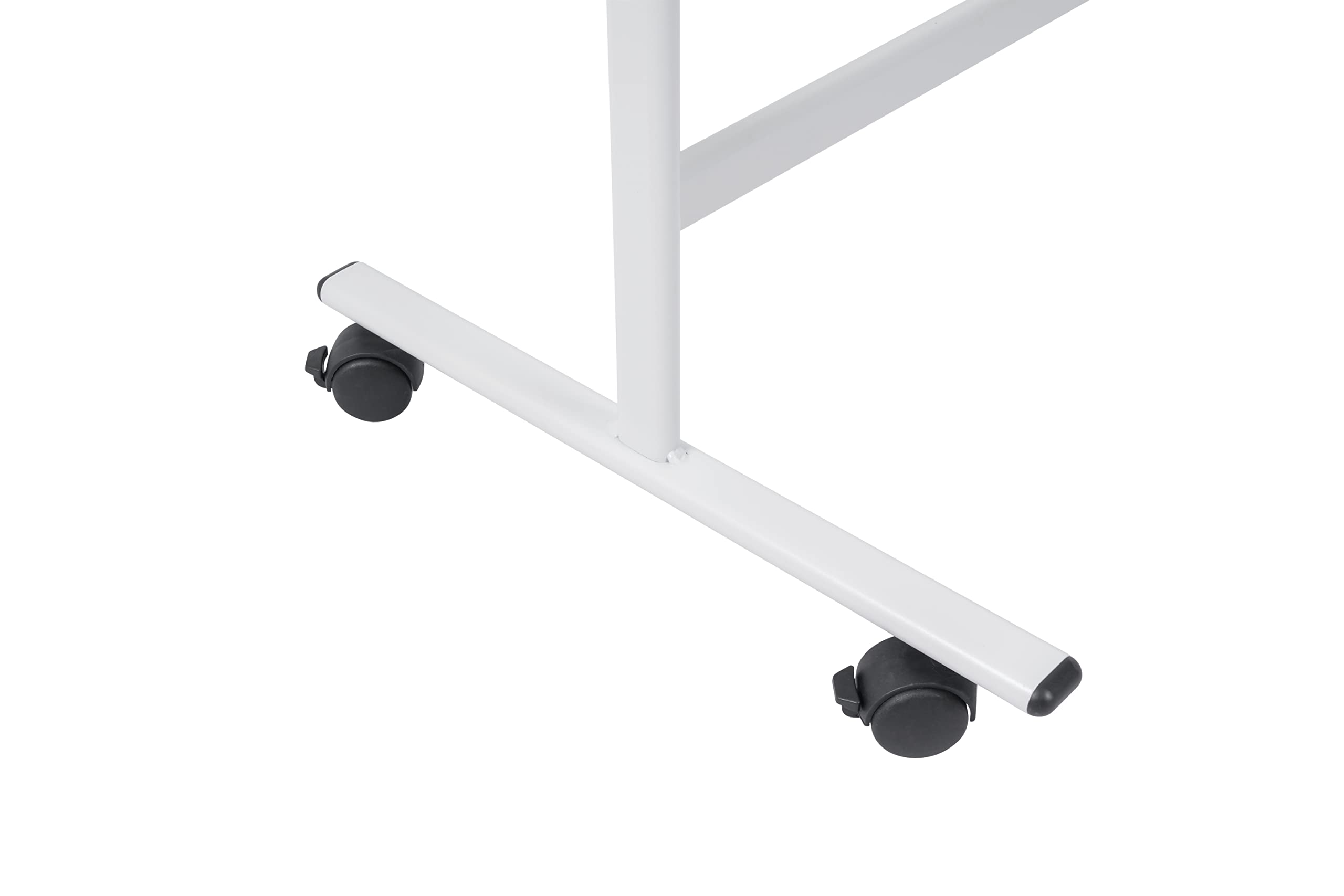 Bi-Office Pizarra Blanca Móvil,105x75cm, superficie doble cara de acero lacado, estructura de acero