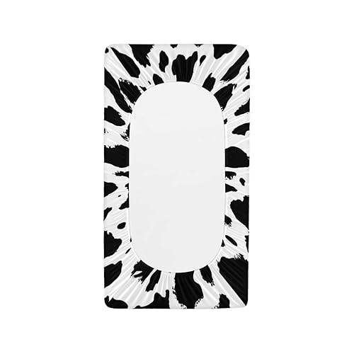 Miniatura 2 de Fundas para cambiador de pañales con estampado de vaca para bebés, niños y niñas, súper suave, funda para cambiador de bebé, sábana bajera ajustable