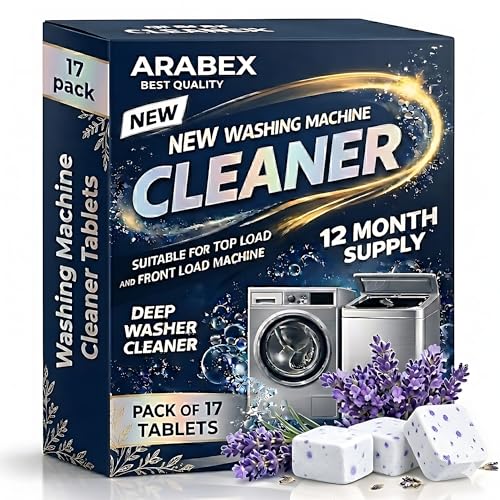 Image of Washing Machine Cleaner Tablets (17 Tablets) | Drum & Pipe Deep Cleaner | Lavender Scent | Removes Odour, Limescale & Residue | For Front Load & Top Load Fully Automatic Washing Machines