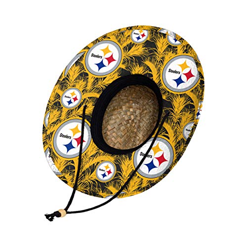 Image of NFL Team Logo Americana Floral Lifeguard Beach Straw Sun Hat
