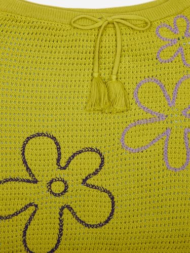 Spongebob Squarepants Flower Clouds Green Crochet Mini Skirt3