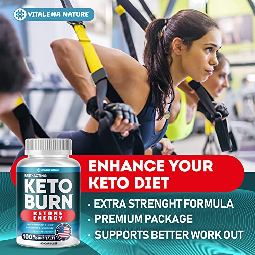 Keto Pills With Pure Bhb Exogenous Ketones - Effective Keto Pills Made In Usa - Advanced Keto Supplement For Ketosis Support - Keto Bhb - 60 Capsules #TOP3