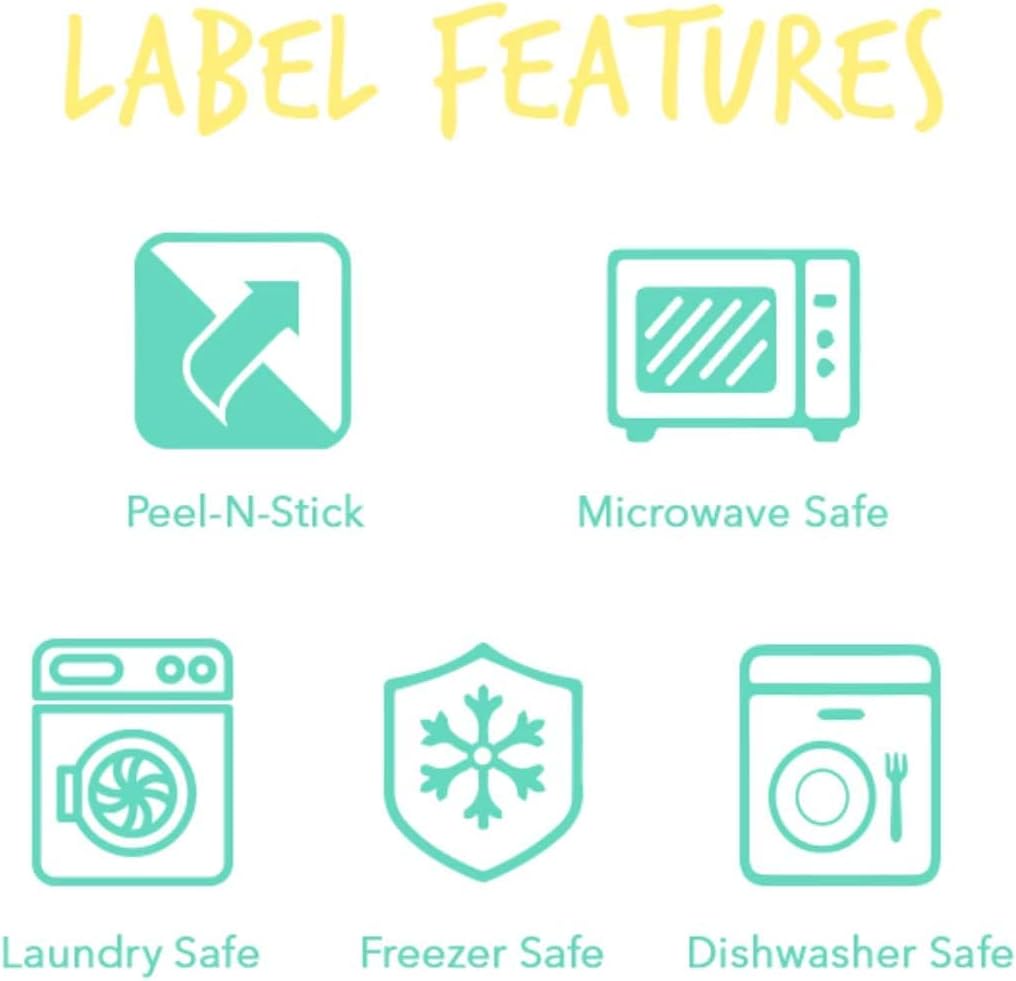 Camp Pack Waterproof Name Labels. Personalized Stick On Clothing Labels- Personalized with Your Name! (Laminated Optional) (117 Count, Black)
