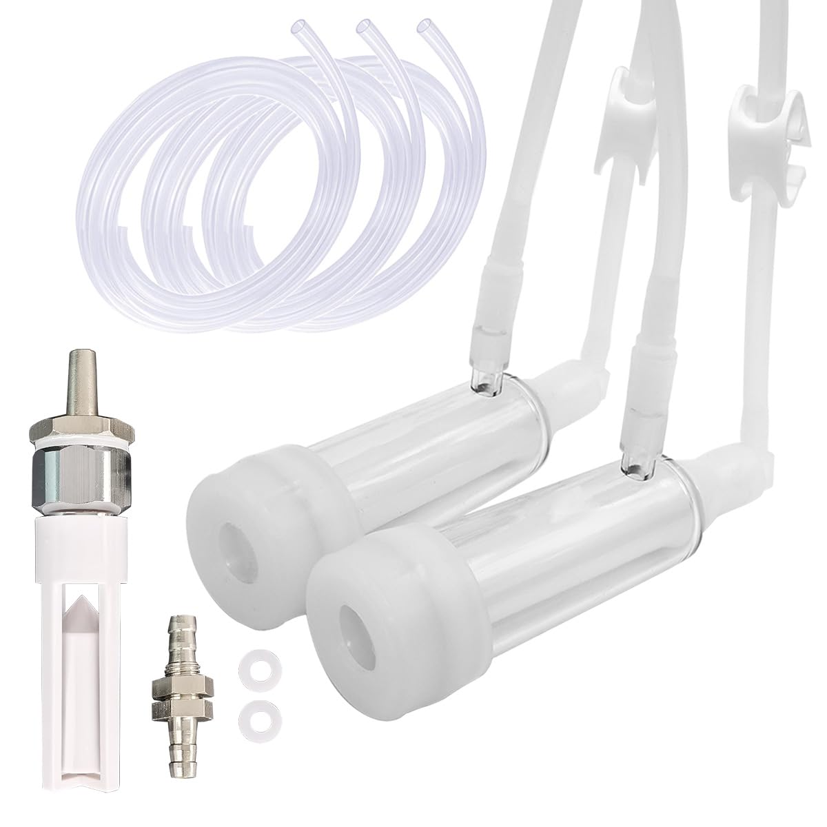 Milking Machine Accessory Goat Teat Cup, 3 Milk Hose and Bucket Lid Replacement Set