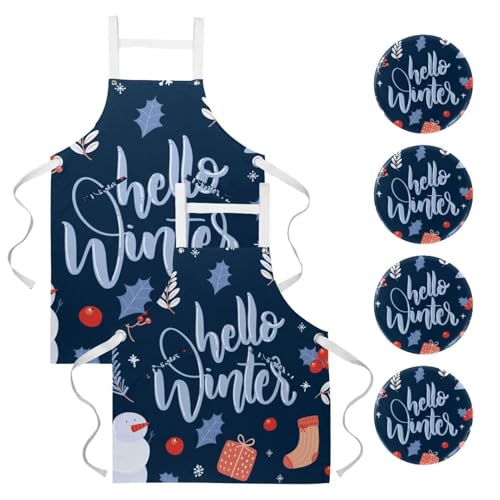 Tablier de serveuse pour restaurant et bar avec 4 broches incluses