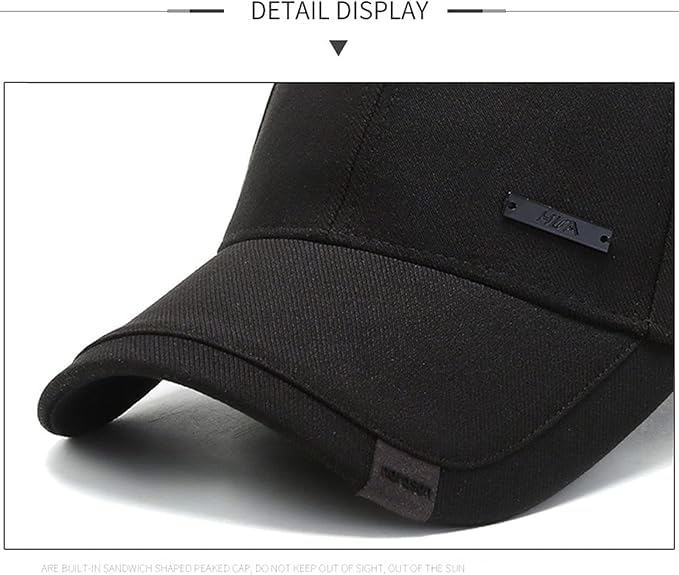 Image of Baseball Cap for Men Woman Sports Cap Sun Hat Quick Drying Soft Polyester Fiber Adjustable for Men and Women Black