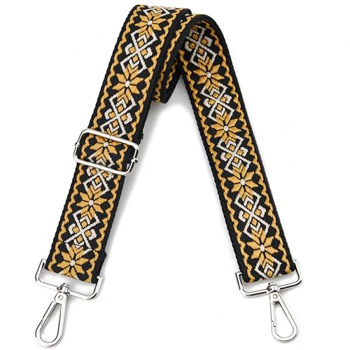 Image of Crossbody Straps for Purses Silver Hardware Purse Strap Wide Shoulder Strap Adjustable Replacement