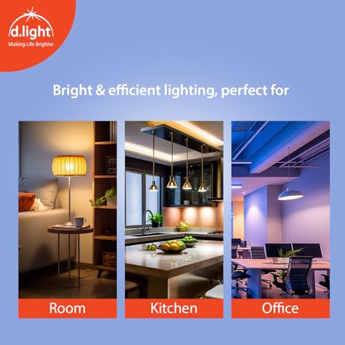 Image of D.LIGHT 15W LED Bulb Color for Home & Office |B22 LED Bulb Base | High Voltage Protection |Eco Friendly Energy Efficient | Pack of 2