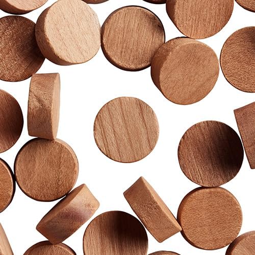 WidgetCo 5/8" Cherry Wood Plugs, Face Grain, Woodworking Plugs, Can Be Sanded, Stained, or Painted (Qty 100)