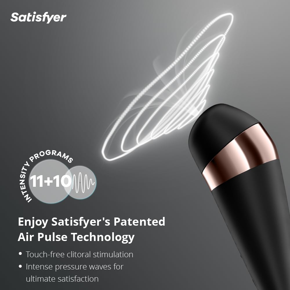 Satisfyer Pro 3 Plus Pressure Wave Vibrator | Stimolazione del Clitoride | Dildo estremamente potente e silenzioso | Sex Toys impermeabile (IPX7) e ricaricabile | Vibratore Succhiatore