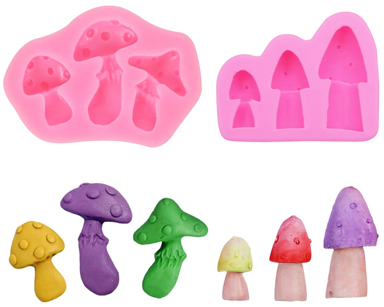Moules En Silicone Champignons – Lot De 3 Pour Bougies, Résine, Plâtre – DIY Automne Et Décoration