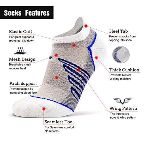 Image of Busy Socks Compression Ankle Cushioned Running Sport Socks for Men Women, Low Cut Arch Support Tab Athletic Socks 3 Pairs