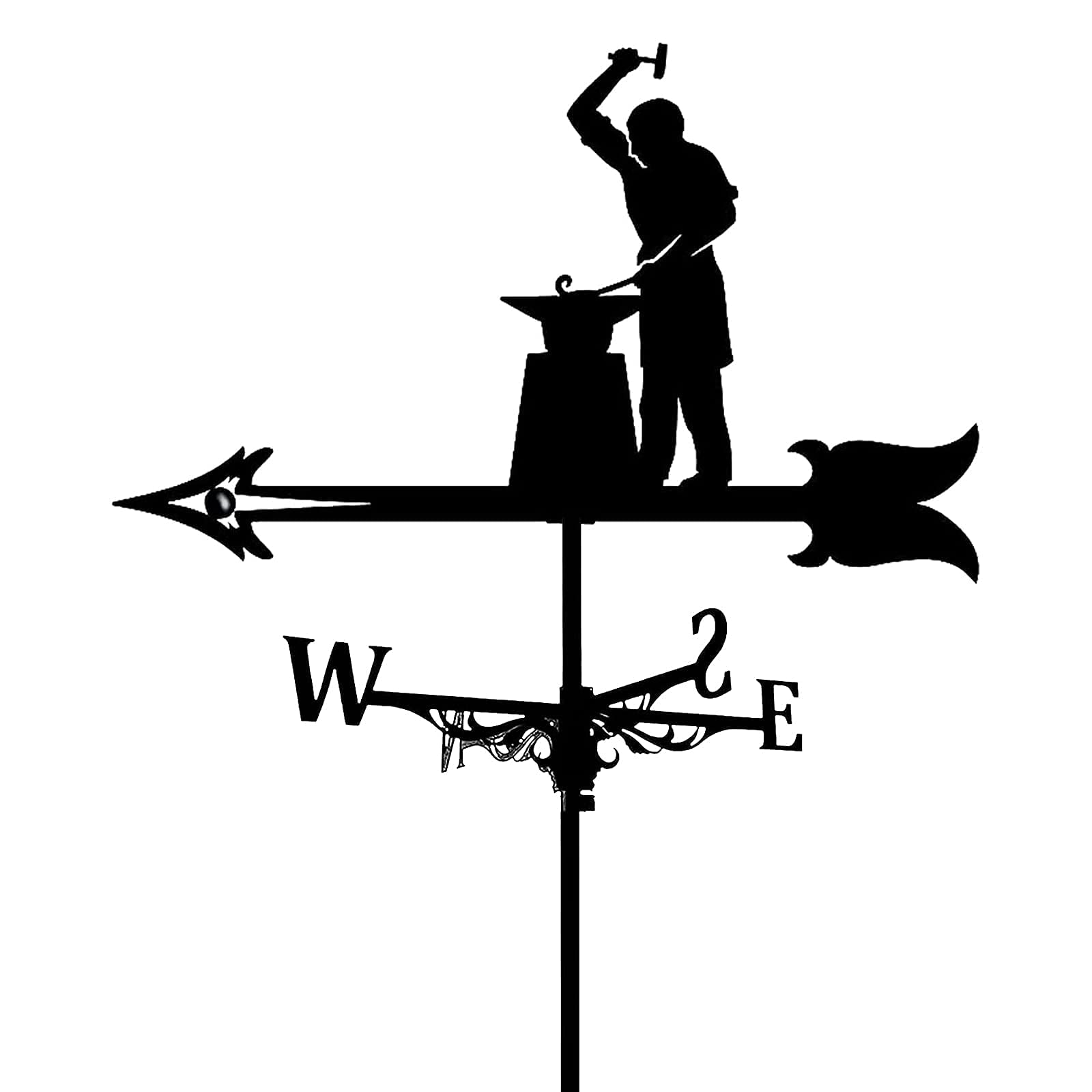 TAXXII Weather Vane Metal Weathervane Retro Farm Scene Garden Stake Wind Direction Indicator, Decoions Vane-Color 5