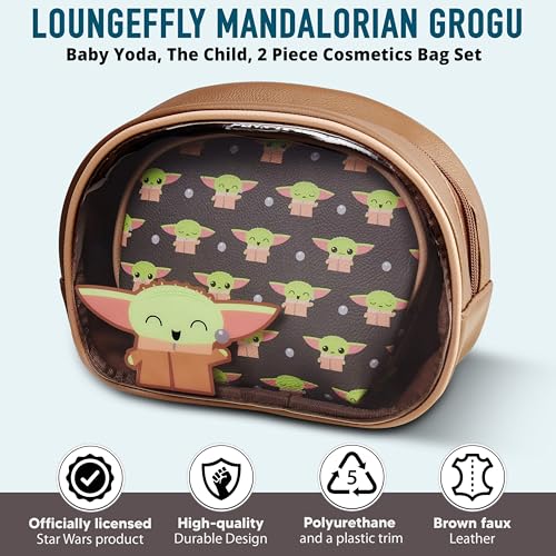 Loungefly Mandalorian Baby Yoda Grogu The Child 2 Piece Cosmetics Bag Set4