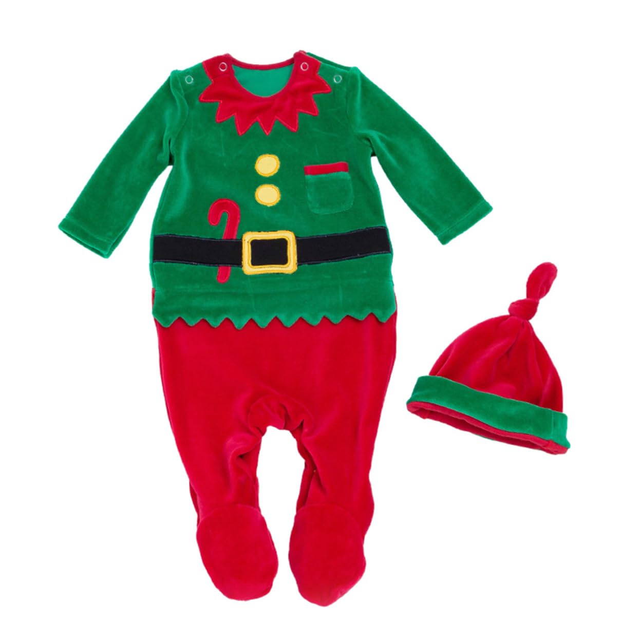 LIFKOME 2 Piezas Bebé Navidad Traje De Santa Traje De Niños Mono Verde Monos De Bebés Varones Suéter De Niño Suéteres De Ropa De Recién Nacido Verde Mono De Niño