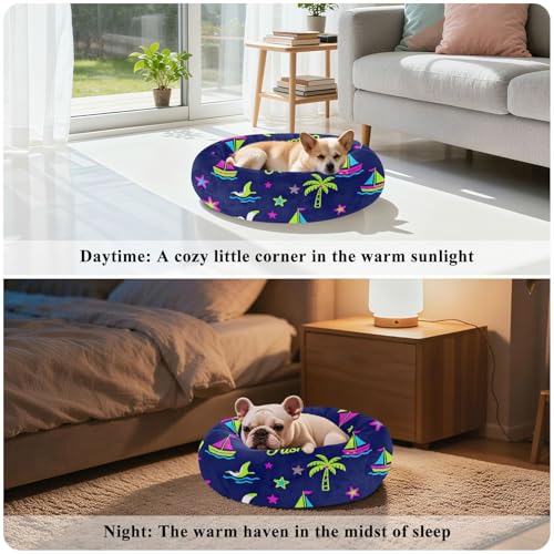 Lit pour chat confortable taille S bleu marine chaud