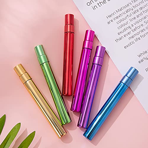 BasicPacking Pack of 48, Gold UV Coated 10 ml Portable Perfume Bottles Spray Perfume Bottle, 10ml Mini Glass Perfume Sprayer Bottles for Travel Purse Handbag Pocket Luggage+ 8 x Funnel - Image 6