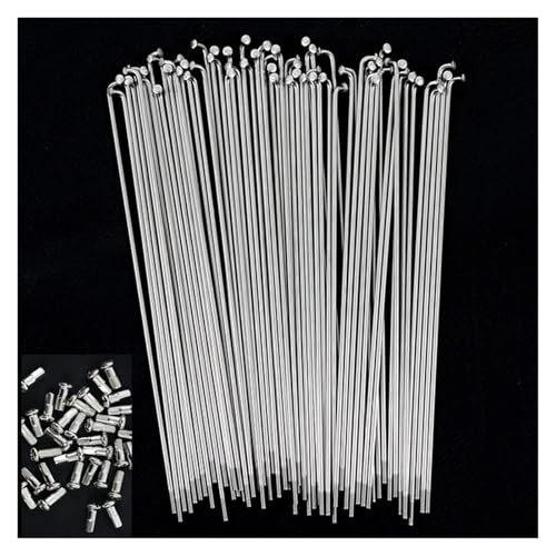 AGTEDVFHQ 100 unidades 304 Stainless Steel Spokes 12G 13G 14G Diameter 2.0-2.6 mm Length 185-305 mm with Nipples Kit for E-Bike MTB Road Bike Wheel Building (2,2 mm x 263 mm)
