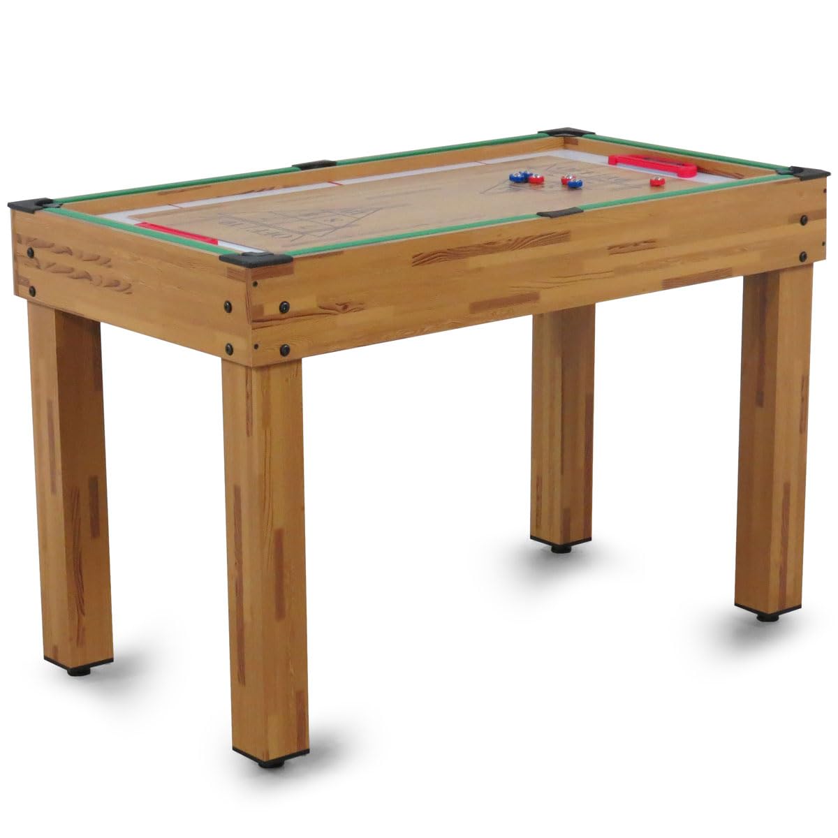 Pegasi Multikonsole 10 in 1 - Zusammenklappbar - Multifunkniertes Tischspiel - Tischfußball(Tischkiker)/Tischtennis/Air Hockey/Billard-Tisch