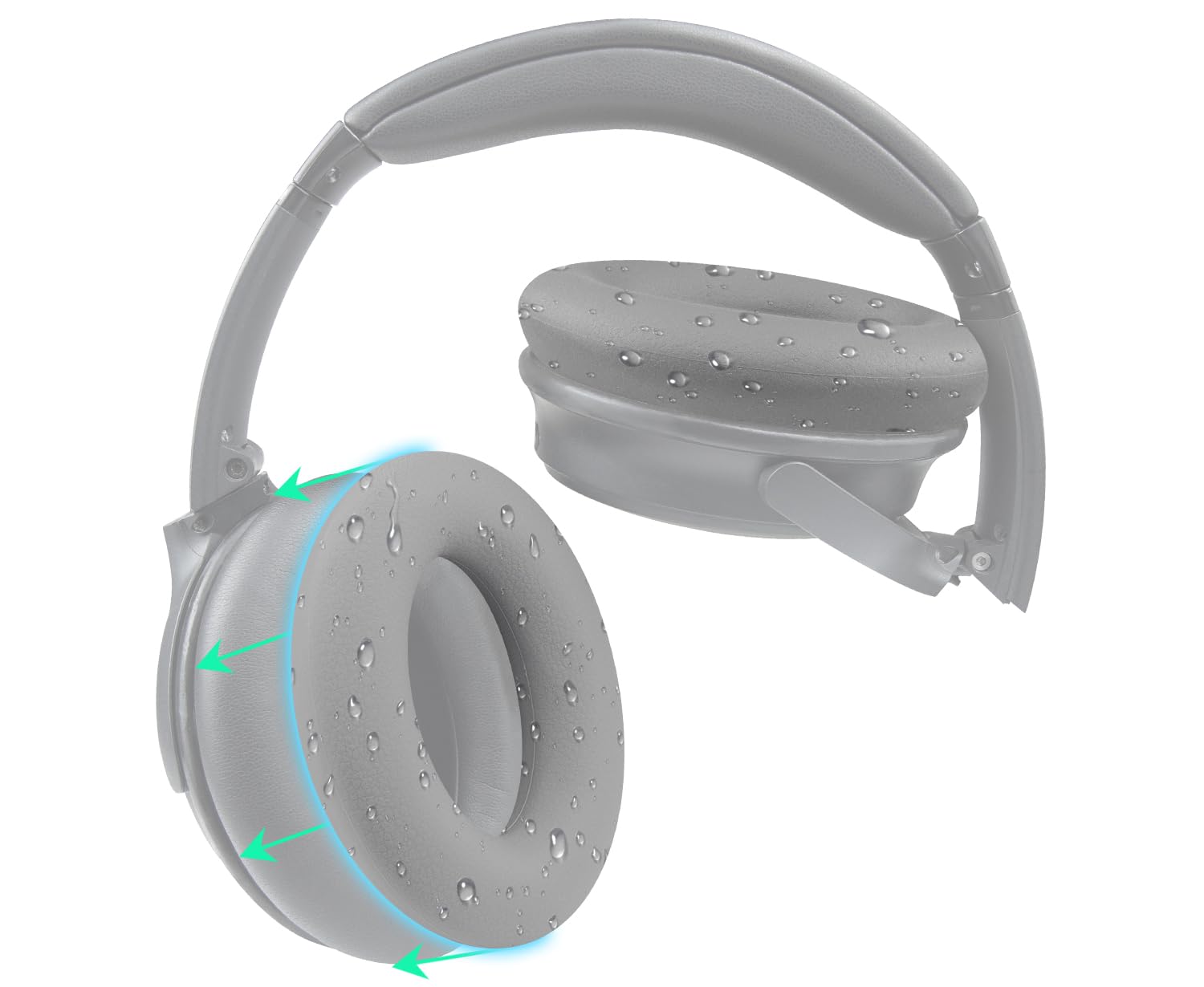 SOULWIT Silicone Ear Pads Cover Protector for Bose QuietComfort QC15 QC25 QC2 QC35 QC45/Ae2 Ae2i Ae2w/SoundTrue & SoundLink AE Headphones Cushions,