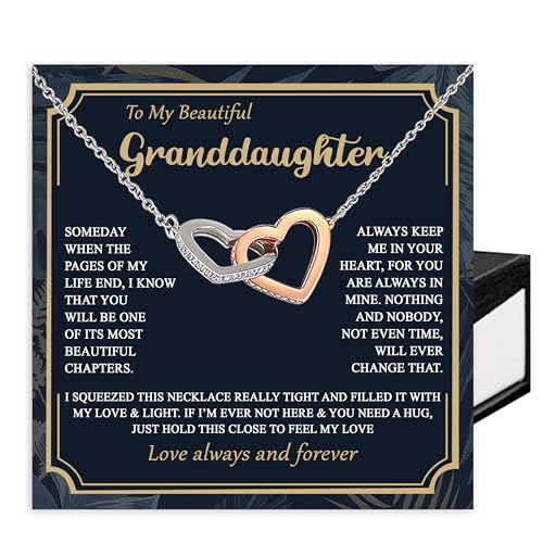 To My Beautiful Granddaughter Necklace, Granddaughter Necklace From Grandparents, Grandma Granddaughter Necklace, Gifts Granddaughter Jewelry, Christmas Gifts For Granddaughter