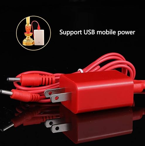 Miniatura 7 de Omeet Lámpara LED retro china simulada llamas estilo vintage retro nostálgico antiguo estilo chino suministros budistas - 1 par